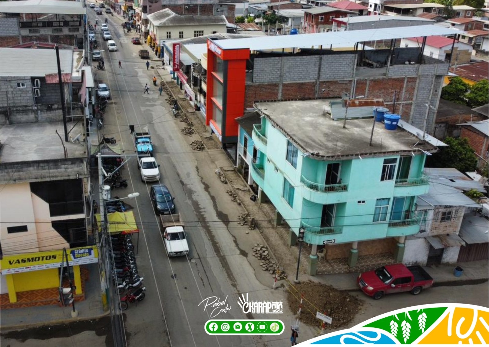 INICIO DE TRABAJOS DE ACERAS Y BORDILLOS EN LA CABECERA PARROQUIAL